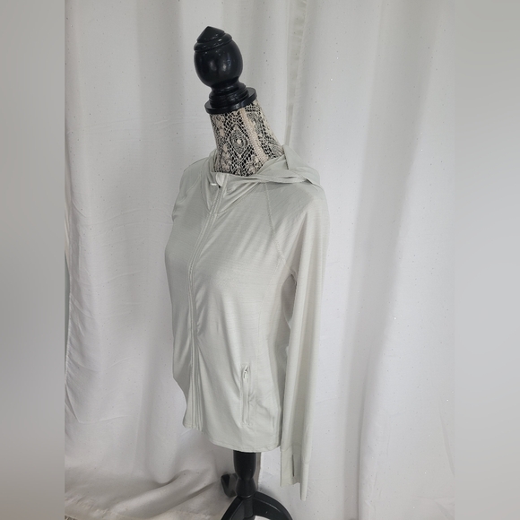 Athleta Pacifica Baja UPF Jacket Size Small Full Zip Thumbholes Holes - Picture 5 of 8